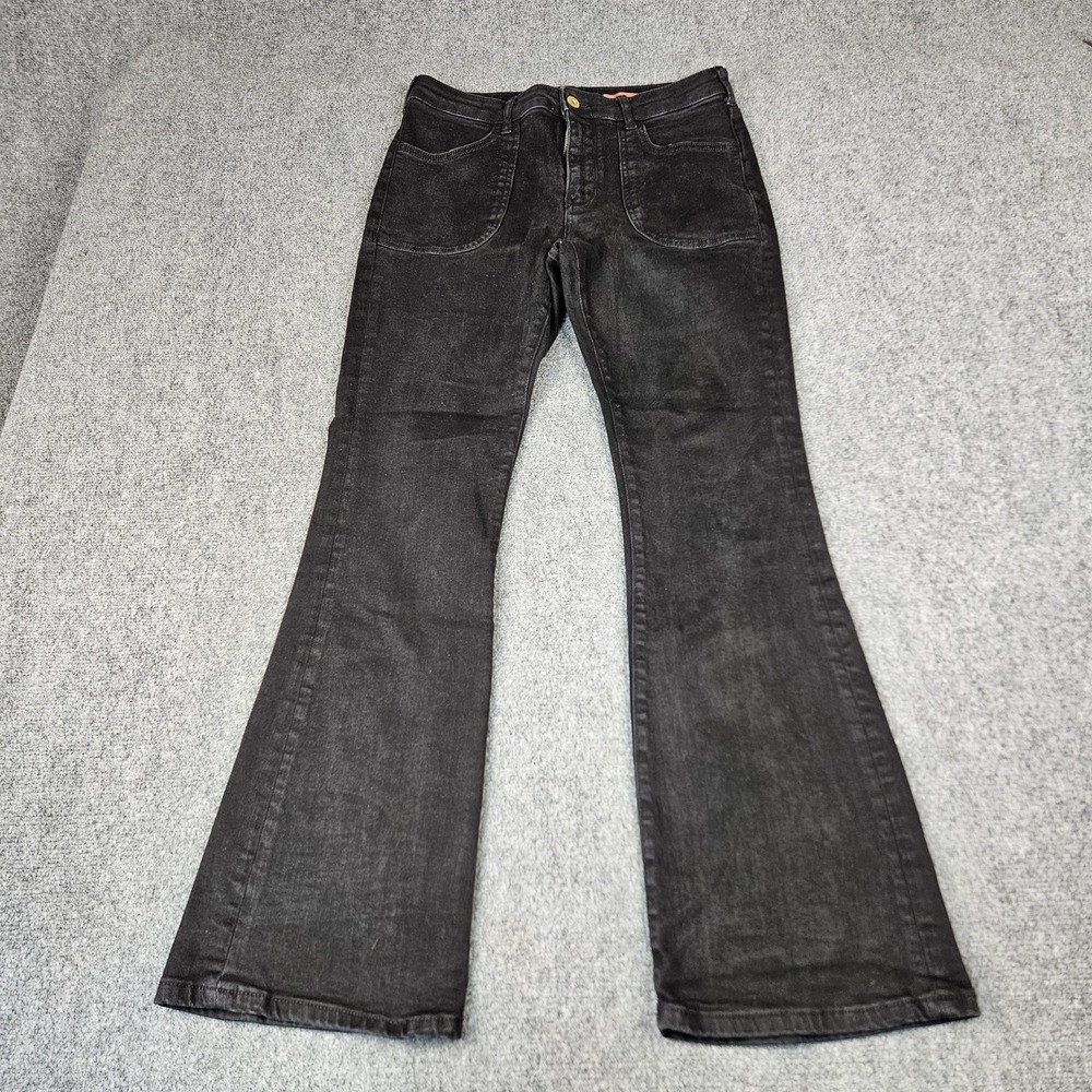 Pilcro and the Letterpress The Icon Flare Jeans Black High Rise Size 30